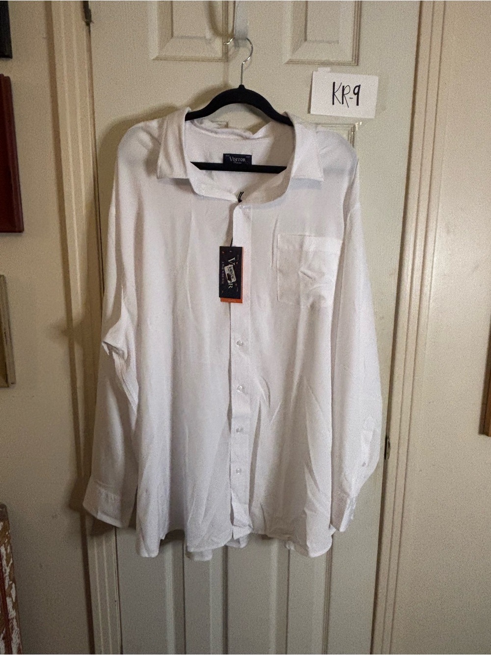 Men's White Dress Shirt - Classic Collared Button-Up